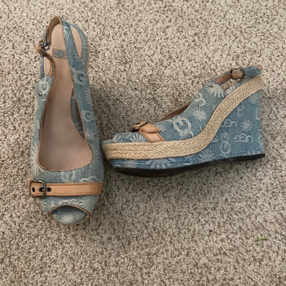 UGG Denim Wedge Platforms